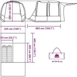 vidaXL Carpa para coche impermeable Verde New