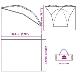 vidaXL Actividades Al Aire Libre-Carpa para coche impermeable