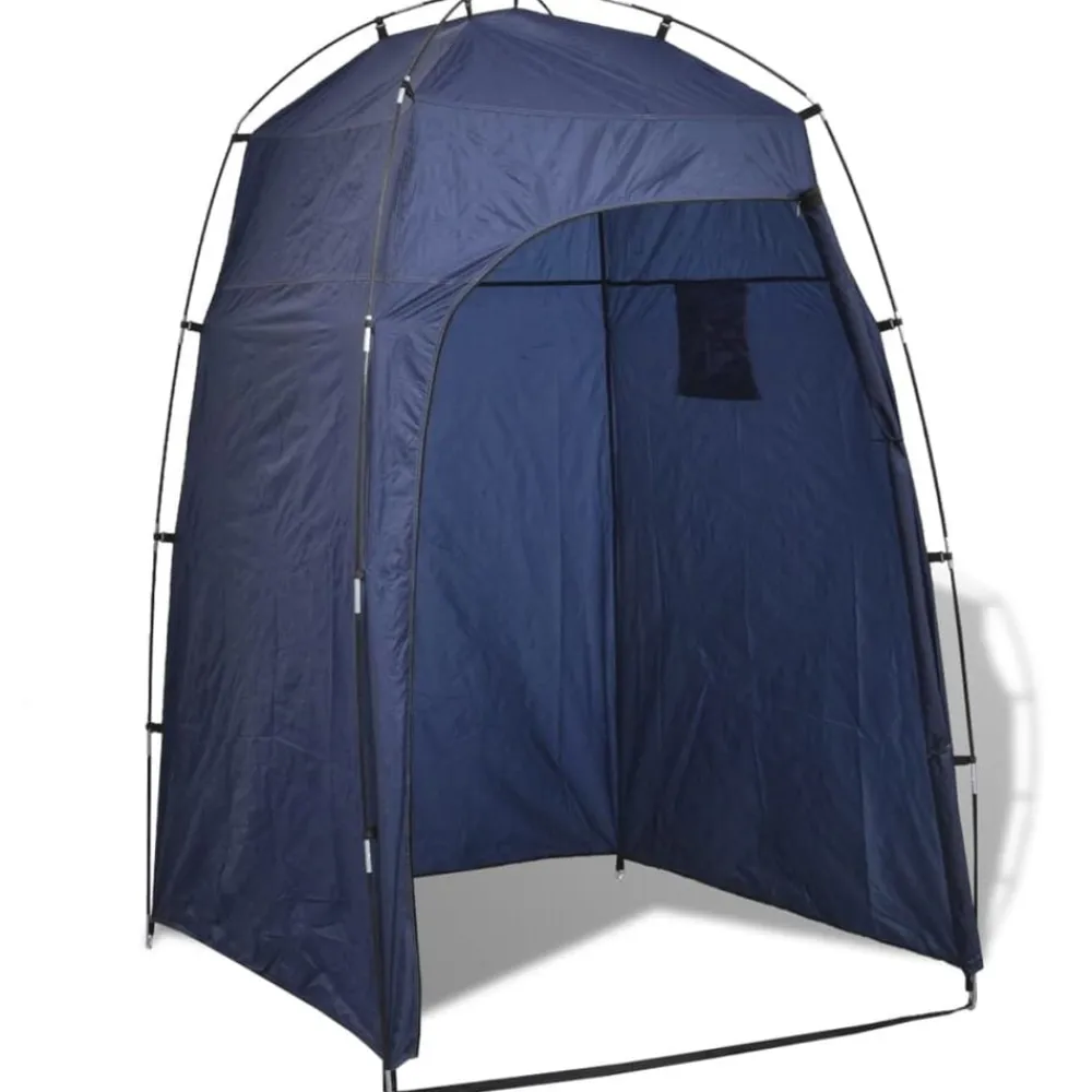 vidaXL Carpa para ducha/WC/vestidor Azul Sale