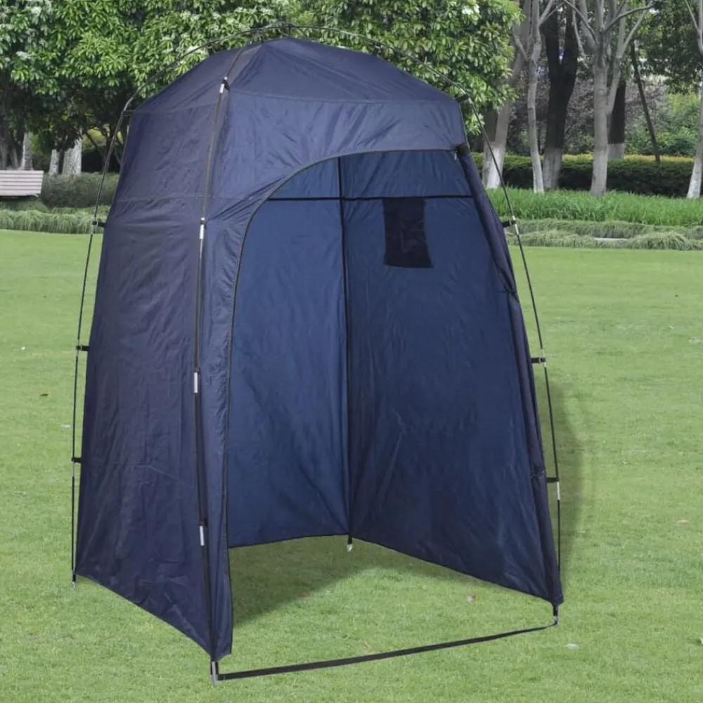 vidaXL Carpa para ducha/WC/vestidor Azul Sale