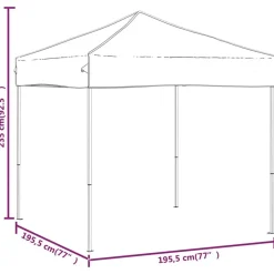 vidaXL Jardín-Carpa para fiestas plegable 2x2 m