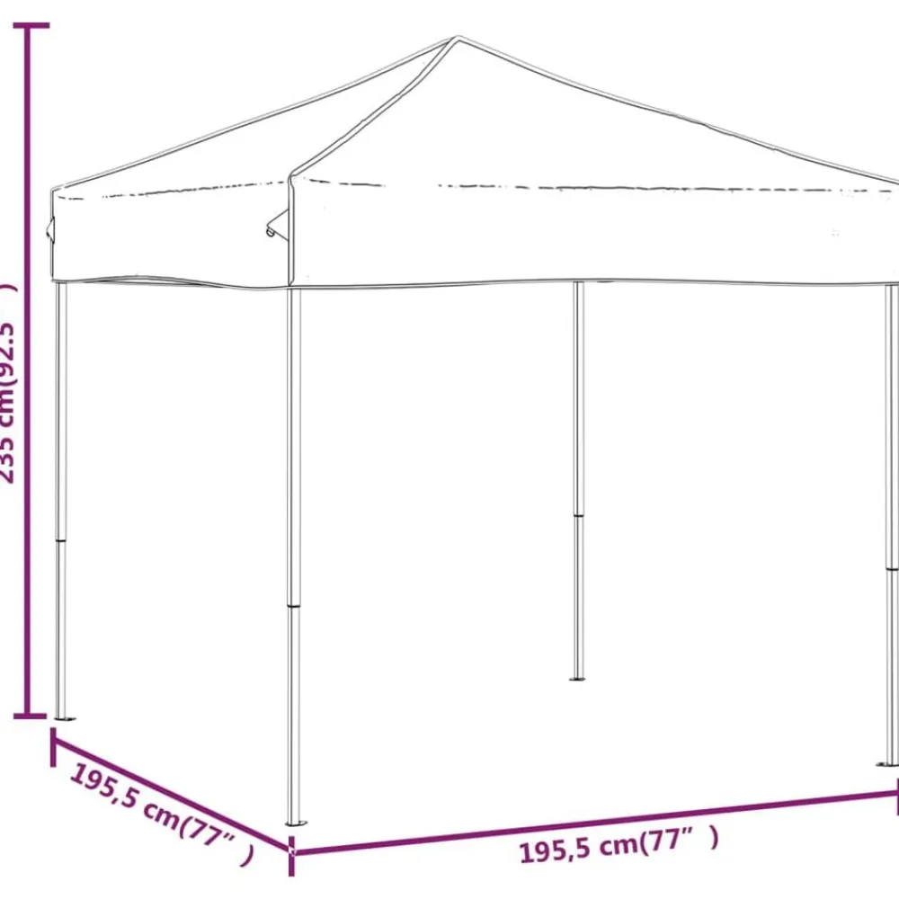 vidaXL Jardín-Carpa para fiestas plegable 2x2 m