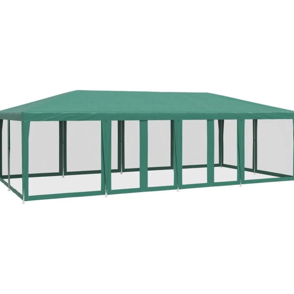 vidaXL Jardín-Carpa para fiestas con 12 paredes de malla HDPE 8x4 m