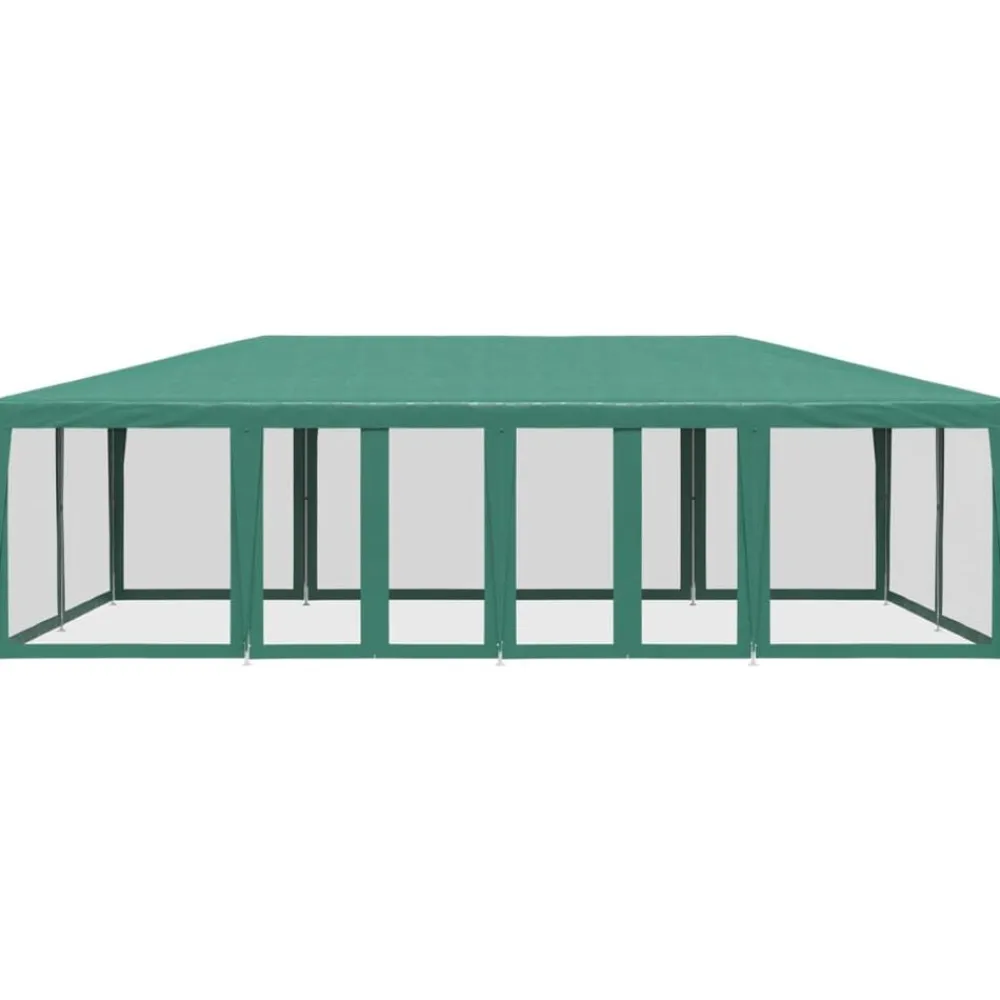 vidaXL Jardín-Carpa para fiestas con 12 paredes de malla HDPE 8x4 m
