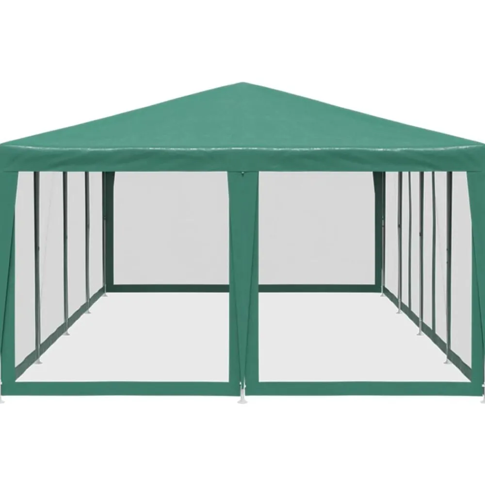vidaXL Jardín-Carpa para fiestas con 12 paredes de malla HDPE 8x4 m