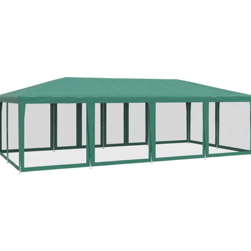 vidaXL Jardín-Carpa para fiestas con 12 paredes de malla HDPE 8x4 m