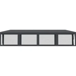 vidaXL Carpa para fiestas 10 paredes malla HDPE gris 3x12m Antracita Sale