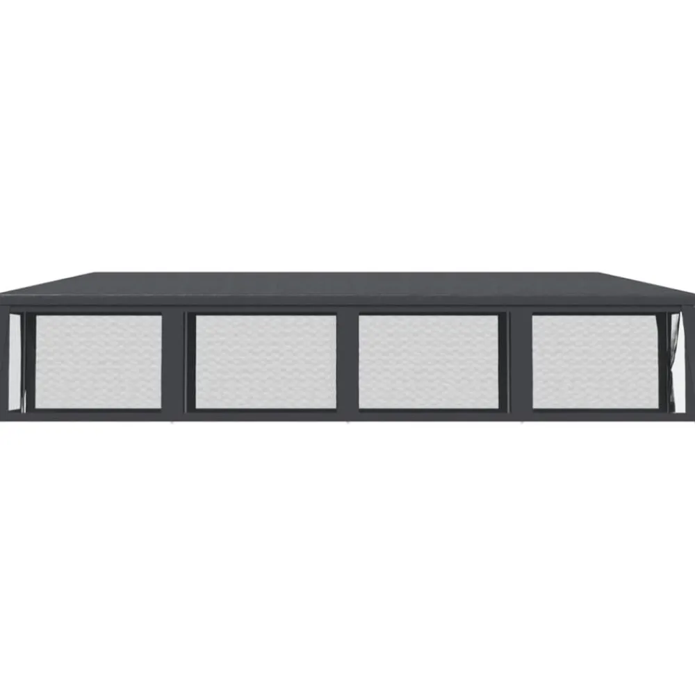 vidaXL Carpa para fiestas 10 paredes malla HDPE gris 3x12m Antracita Sale