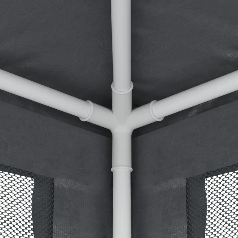 vidaXL Carpa para fiestas 10 paredes malla HDPE gris 3x12m Antracita Sale