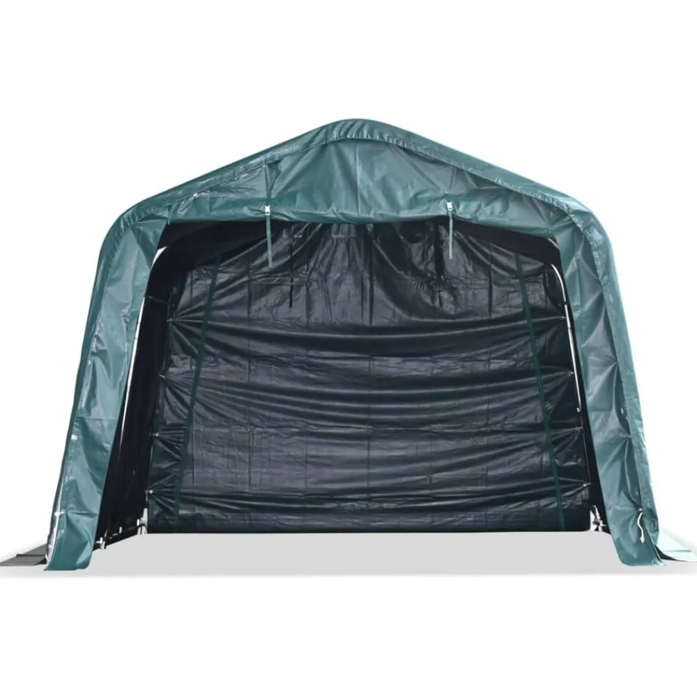 vidaXL Agricultura-Carpa para ganado desmontable PVC verde oscuro 550g/m² 3,3x3,2m