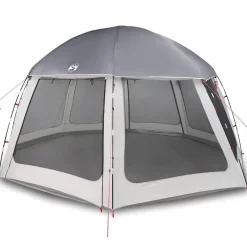 vidaXL Carpa para piscina con desmontables y paredes azul 510x510 cm Gris Best
