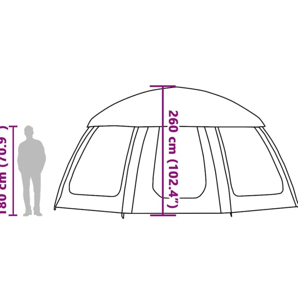 vidaXL Carpa para piscina con desmontables y paredes azul 510x510 cm Gris Best