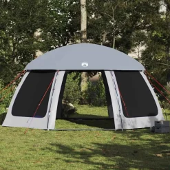 vidaXL Carpa para piscina con desmontables y paredes azul 510x510 cm Gris Best