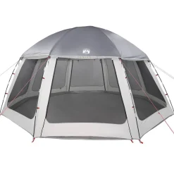 vidaXL Carpa para piscina con desmontables y paredes azul 510x510 cm Gris Best