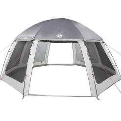 vidaXL Carpa para piscina con desmontables y paredes azul 510x510 cm Gris Best