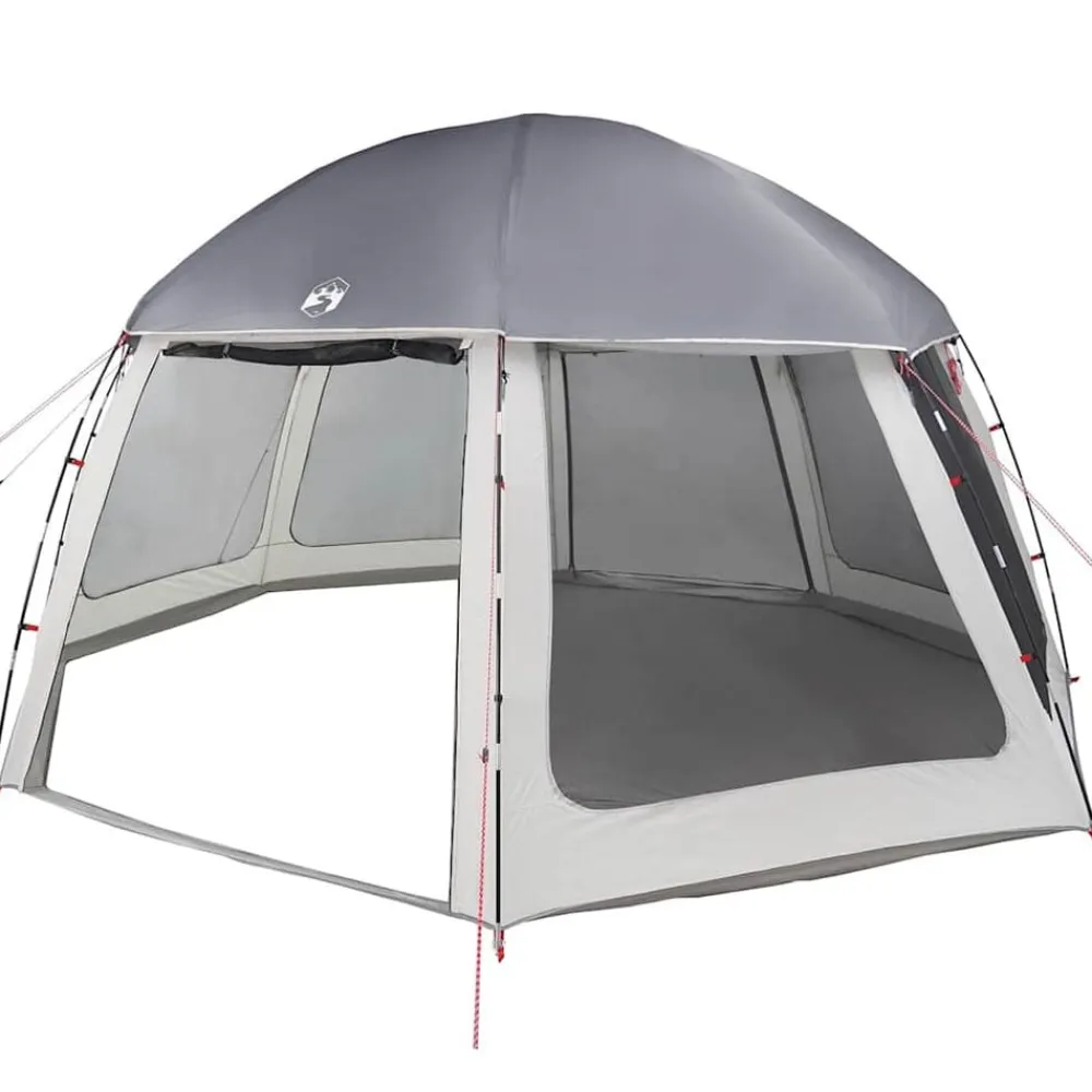 vidaXL Carpa para piscina con desmontables y paredes azul 510x510 cm Gris Best