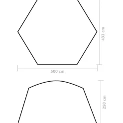 vidaXL Carpa para piscina de tela 500x433x250 cm Verde New