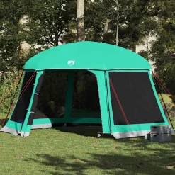 vidaXL Carpa para piscina con desmontables y paredes verde 512x458 cm Verde mar Clearance