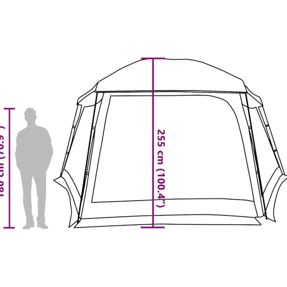 vidaXL Carpa para piscina con desmontables y paredes verde 512x458 cm Verde mar Clearance