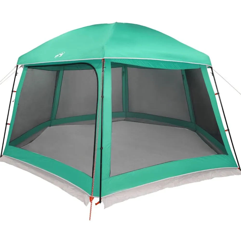 vidaXL Carpa para piscina con desmontables y paredes verde 512x458 cm Verde mar Clearance