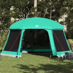 vidaXL Carpa para piscina con desmontables y paredes verde 512x458 cm Verde mar Clearance