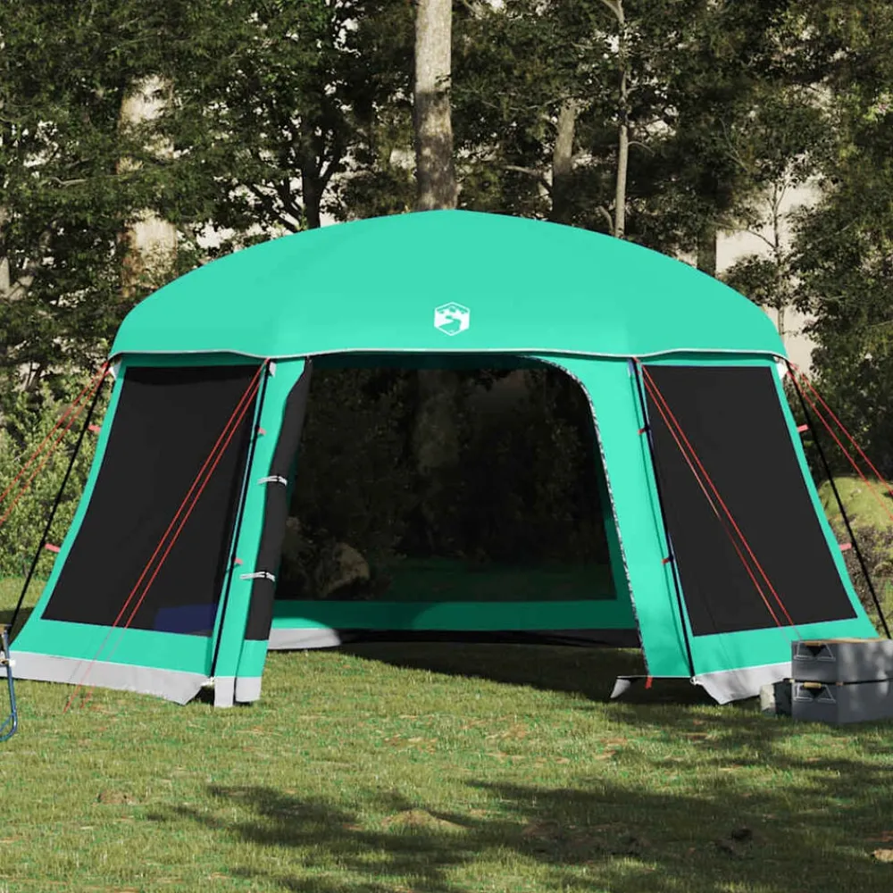 vidaXL Carpa para piscina con desmontables y paredes verde 512x458 cm Verde mar Clearance
