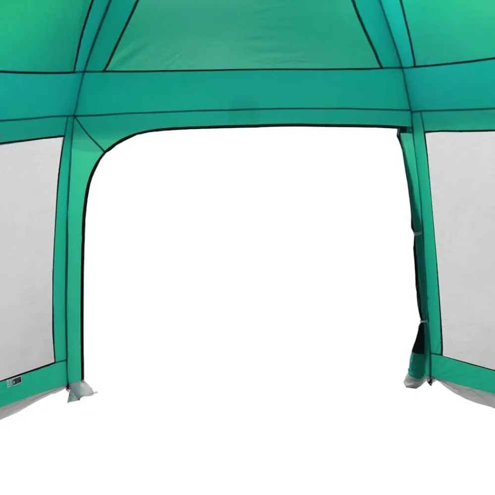 vidaXL Carpa para piscina con desmontables y paredes verde 512x458 cm Verde mar Clearance