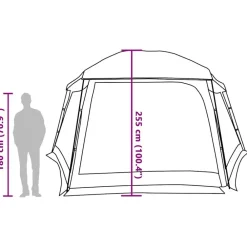 vidaXL Carpa para piscina con desmontables y paredes azul 512x458 cm Azul celeste Outlet