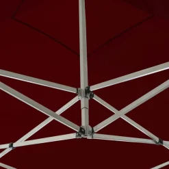 vidaXL Jardín-Carpa plegable profesional y paredes aluminio rojo tinto 3x3m