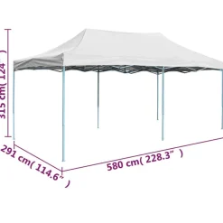 vidaXL Carpa plegable profesional acero blanco 3x6 m Best