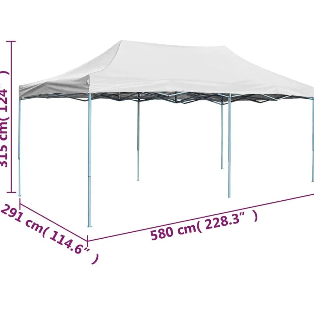 vidaXL Carpa plegable profesional acero blanco 3x6 m Best