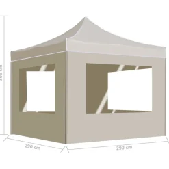 vidaXL Jardín-Carpa plegable profesional con paredes aluminio 3x3 m