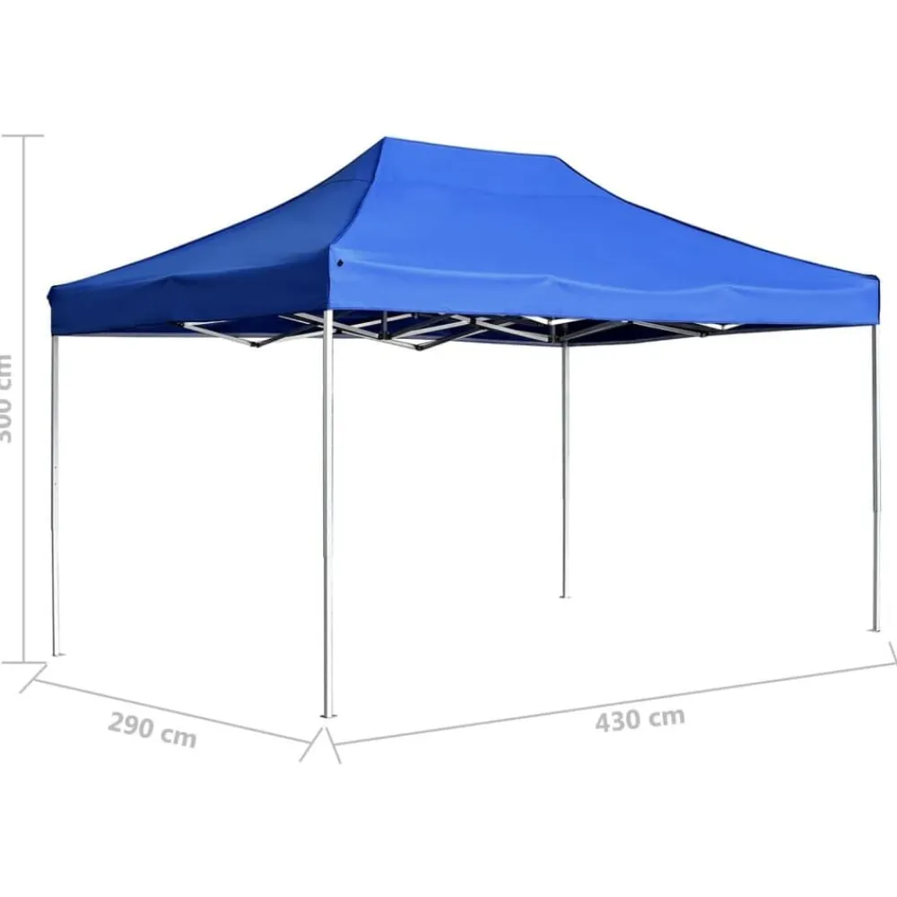 vidaXL Carpa plegable profesional de aluminio 4,5x3 m Azul Outlet