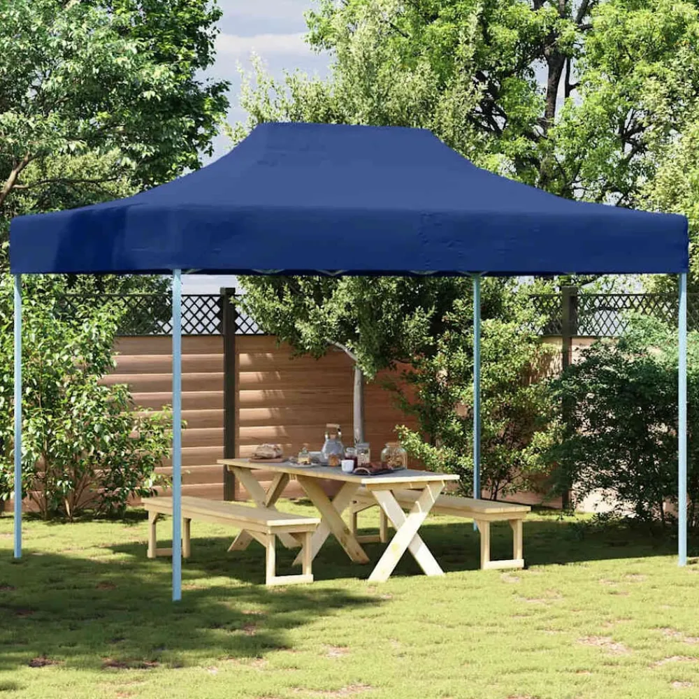 vidaXL Carpa plegable profesional acero 3x4 m Azul Online