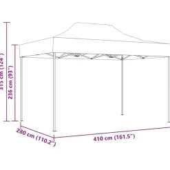 vidaXL Carpa plegable profesional acero 3x4 m Azul Online