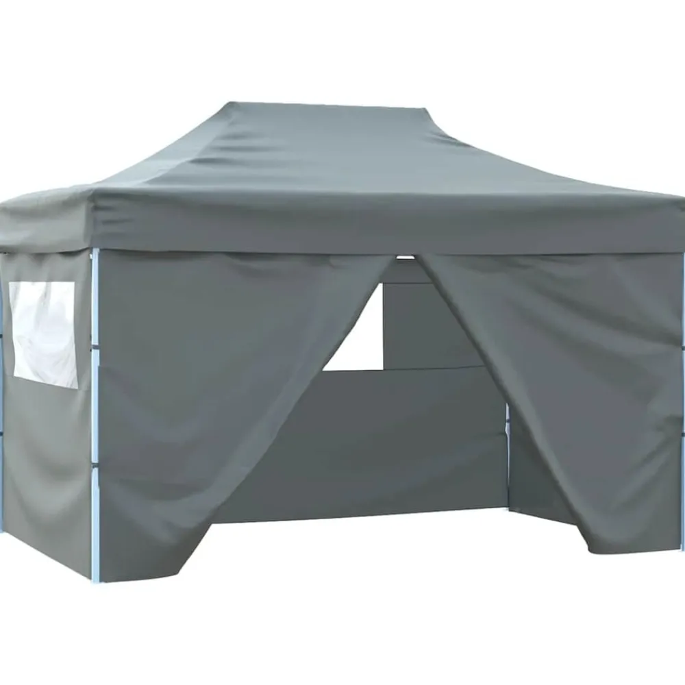 vidaXL Carpa plegable profesional 4 paredes acero gris 3x4 m Antracita Online