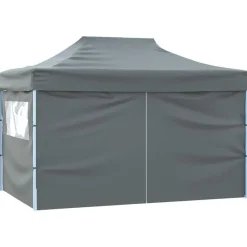 vidaXL Carpa plegable profesional 4 paredes acero gris 3x4 m Antracita Online