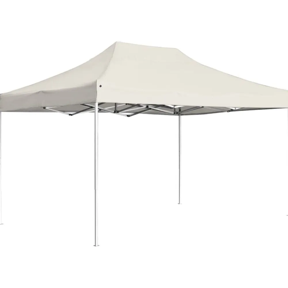 vidaXL Carpa plegable profesional de aluminio 4,5x3 m Crema Clearance