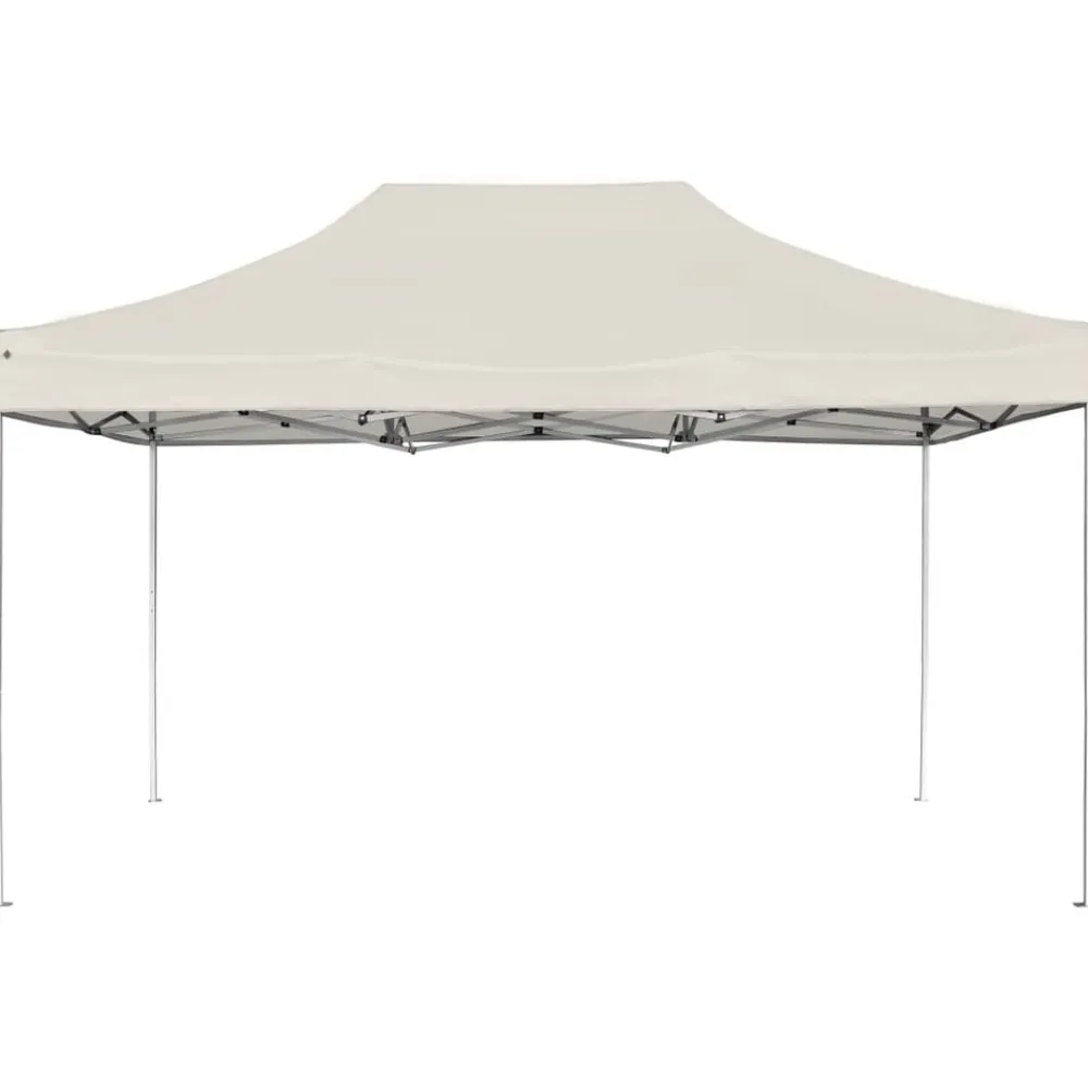 vidaXL Carpa plegable profesional de aluminio 4,5x3 m Crema Clearance