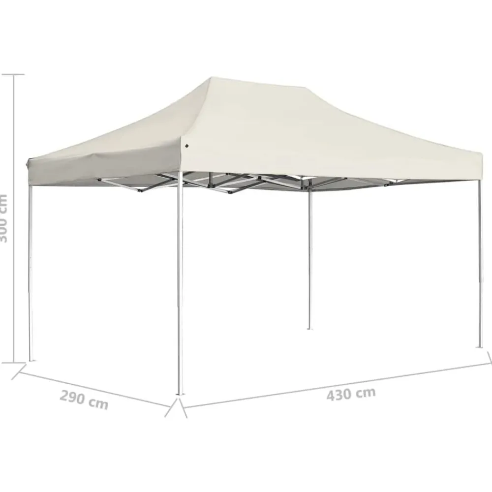 vidaXL Carpa plegable profesional de aluminio 4,5x3 m Crema Clearance