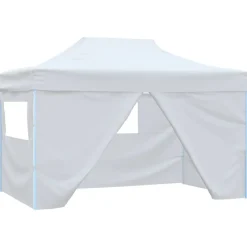 vidaXL Carpa plegable profesional con 4 paredes 280x410x315 cm acero blanco Sale
