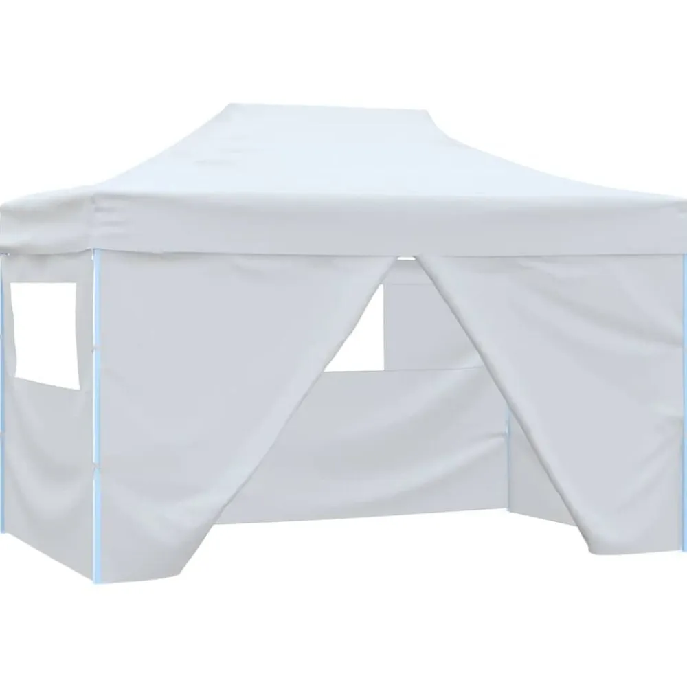 vidaXL Carpa plegable profesional con 4 paredes 280x410x315 cm acero blanco Sale