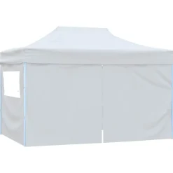 vidaXL Carpa plegable profesional con 4 paredes 280x410x315 cm acero blanco Sale