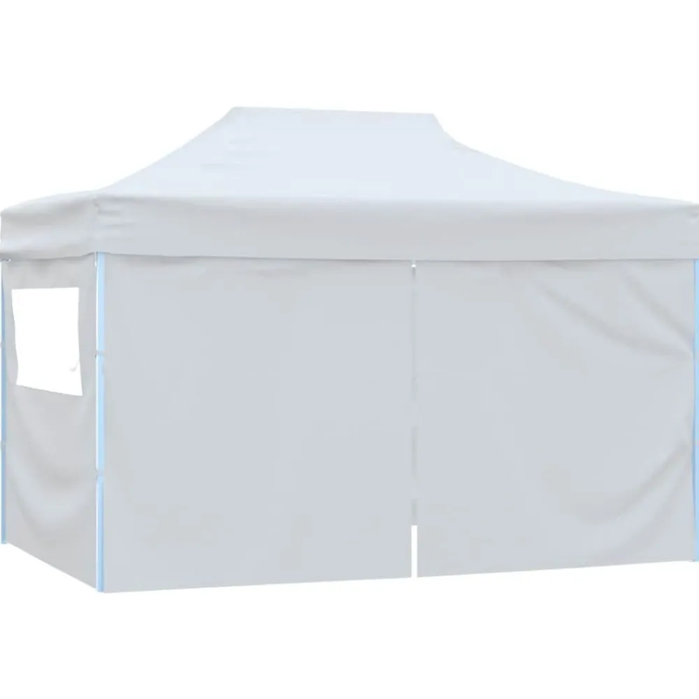 vidaXL Carpa plegable profesional con 4 paredes 280x410x315 cm acero blanco Sale
