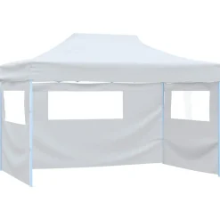vidaXL Carpa plegable profesional con 4 paredes 280x410x315 cm acero blanco Sale