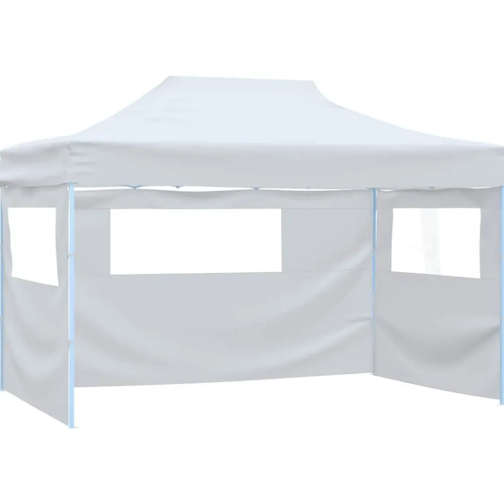 vidaXL Carpa plegable profesional con 4 paredes 280x410x315 cm acero blanco Sale