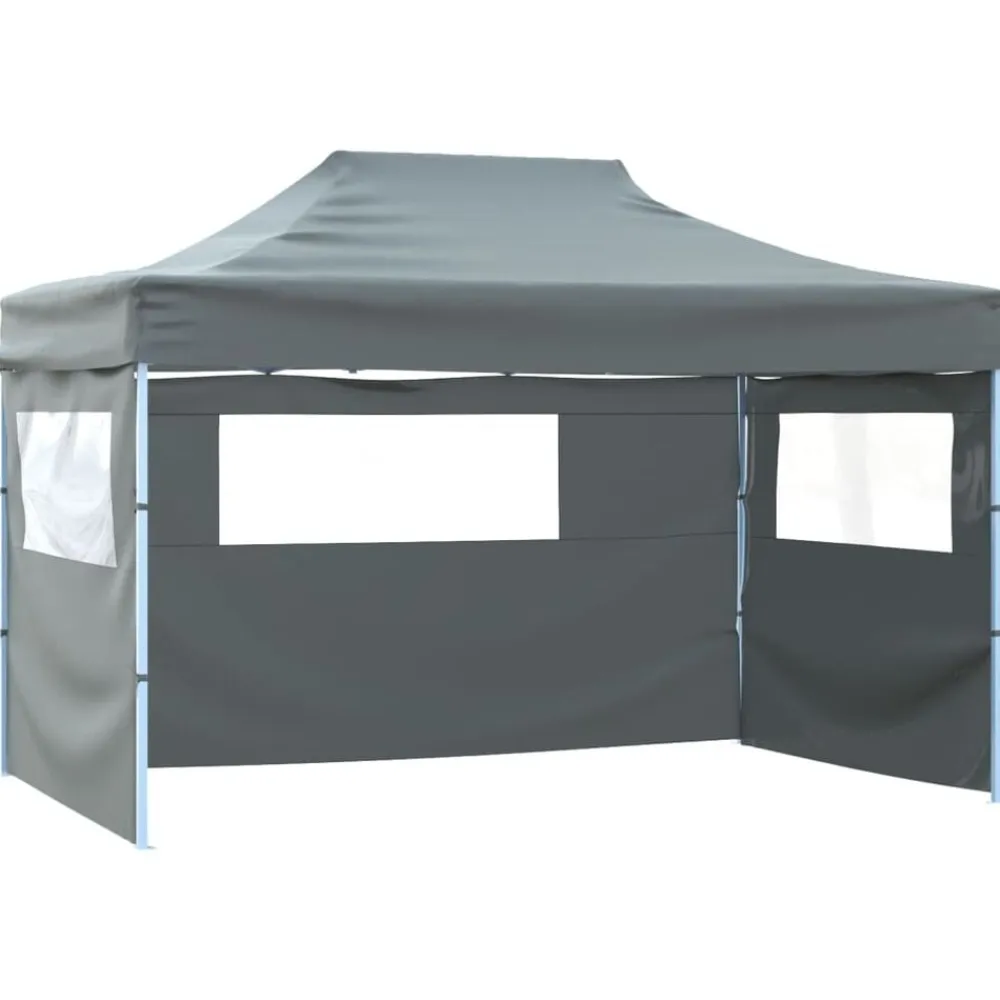 vidaXL Carpa pleglable con 3 paredes 431x291x315 cm gris Antracita Clearance