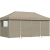 vidaXL Jardín-Carpa Pop-up para fiestas Taupé 580 x 292 x 315 cm Tela Oxford