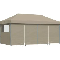 vidaXL Jardín-Carpa Pop-up para fiestas Taupé 580 x 292 x 315 cm Tela Oxford