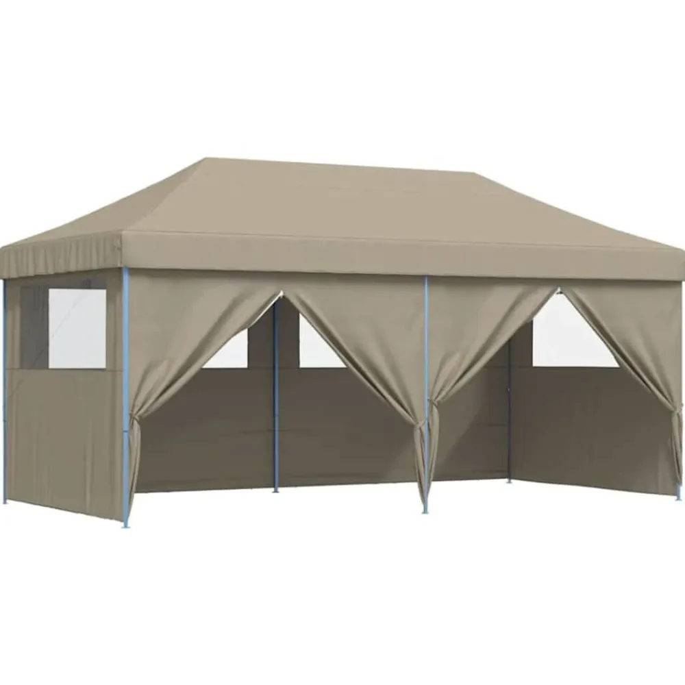 vidaXL Jardín-Carpa Pop-up para fiestas Taupé 580 x 292 x 315 cm Tela Oxford